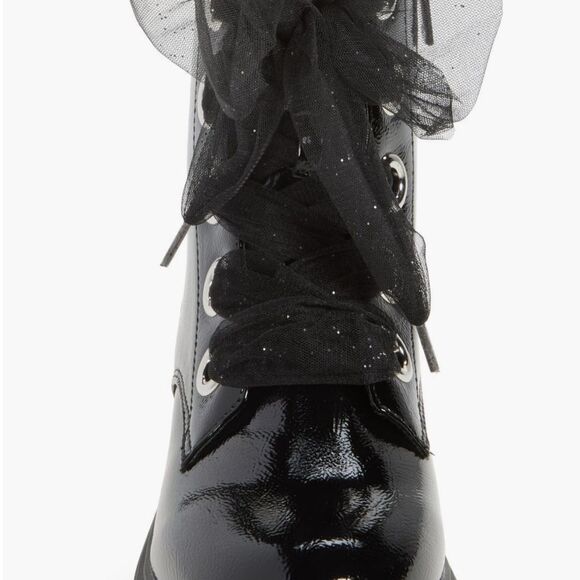 Vibram Shiny Black Kids Boots - Picture 3 of 7